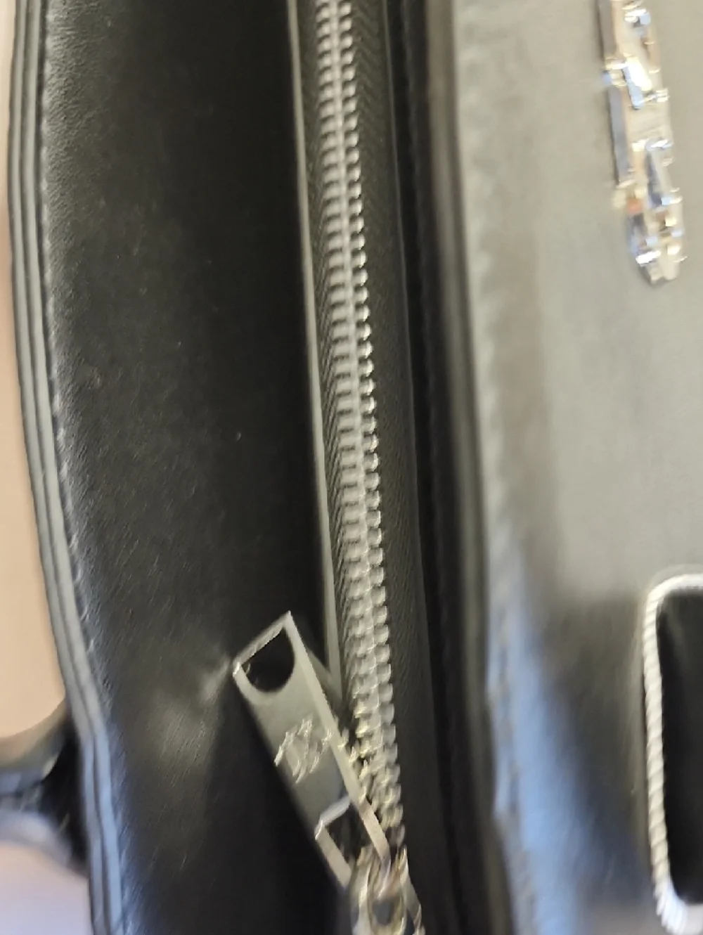 Christian Lacroix Black Satchel with Silver CXL Logo